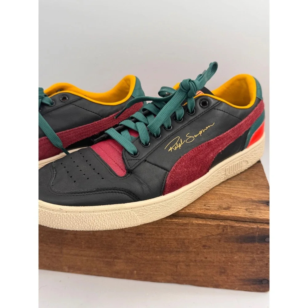 Puma Ralph Sampson Low Black History Month Mens 10.5 Retro Black 374685-01